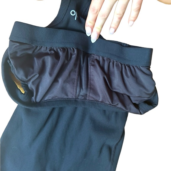 Alo Yoga support ribbed racerback tank Built In Bra Size Small Black - Picture 10 of 10